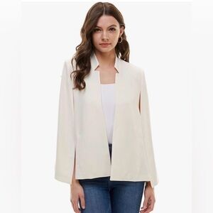 Elegant Cream Women's Cape Jacket